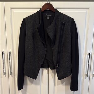 Women's Kenneth Cole Black & Gray Cropped Jacket Size 4